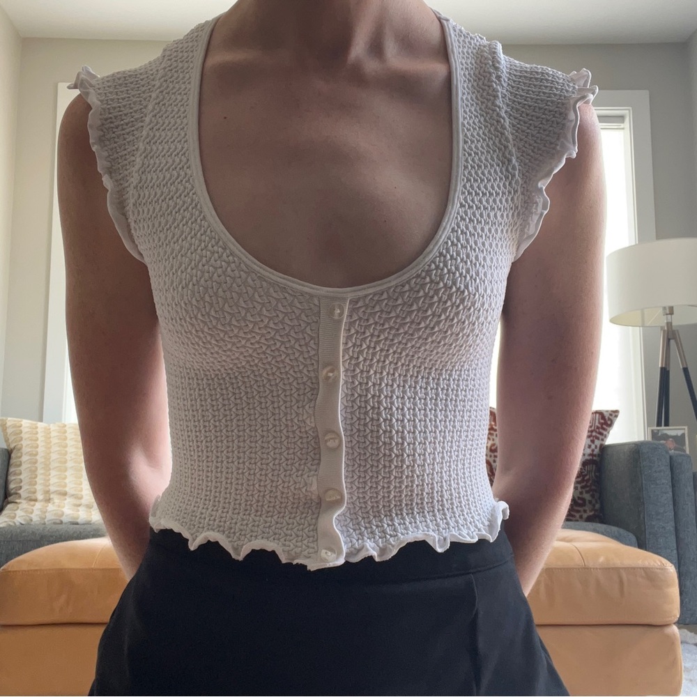 Urban Outfitters white crop tank